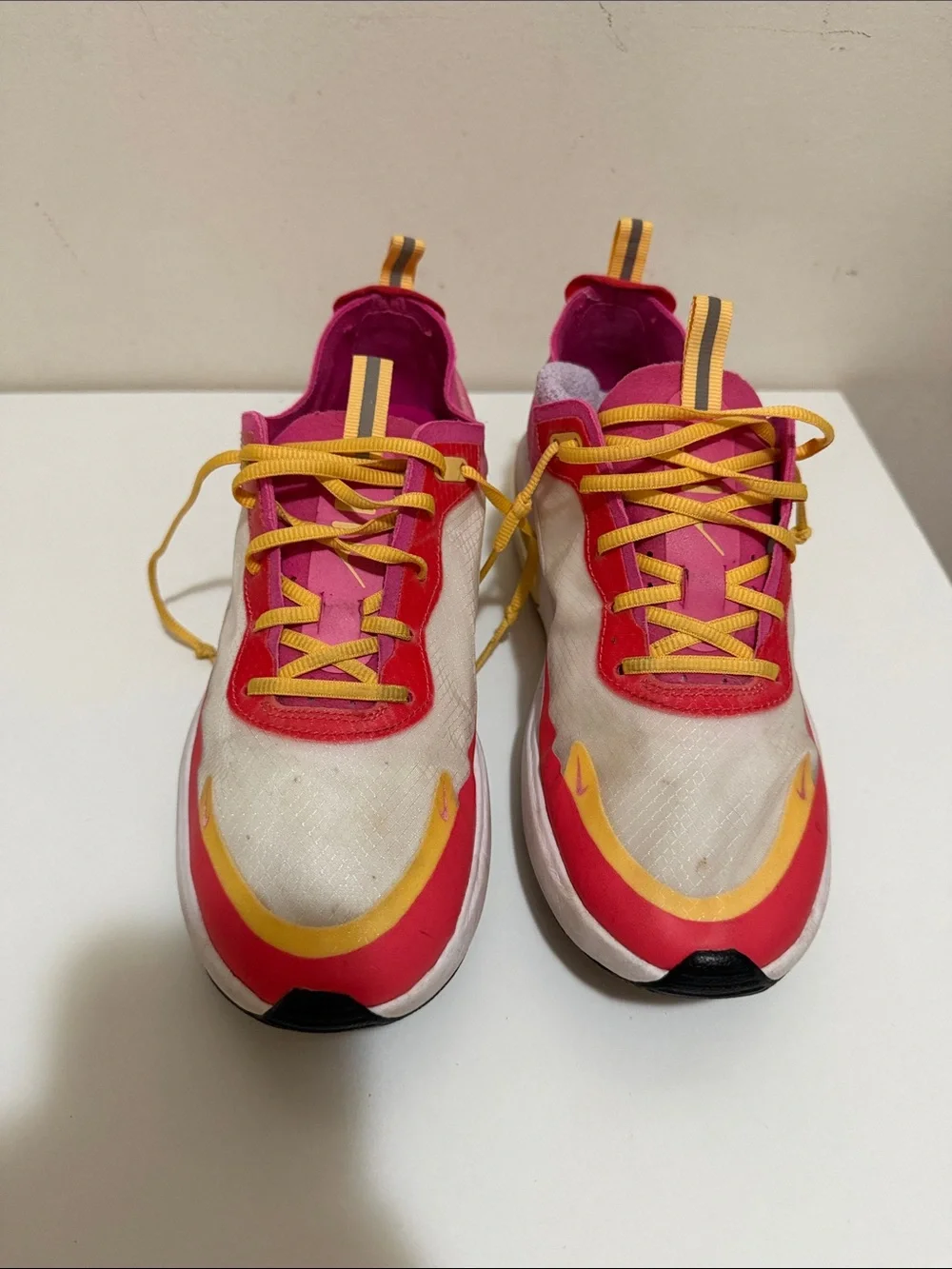 Nike Women’s Pink, Yellow & White Athletic Platform Sneakers